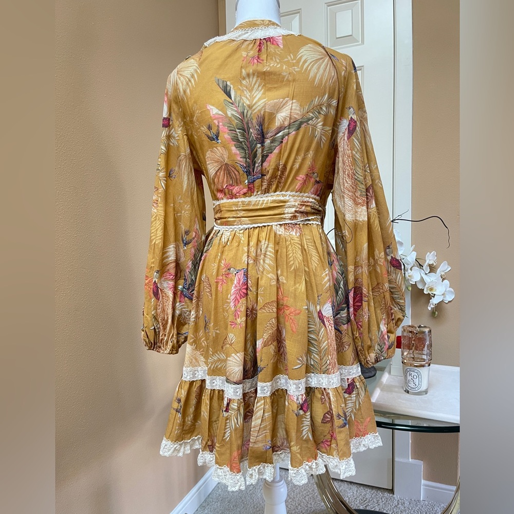Zimmermann ASCENSION FRILL MINI DRESS sz 3 AU NEW $795 - Picture 12 of 17